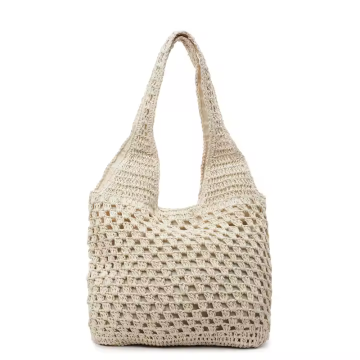 Nuevo bolso de viaje versátil tejido de paja para mujer 2025 moda de un solo hombro bolso de mujer tejido de nicho de moda. - 1