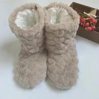 Zapatillas de invierno para mujer, zapatos de invierno, calcetines de suelo para parejas, zapatillas de tubo alto antideslizantes de terciopelo grueso para baile interior para adultos - details 4