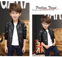Abrigos para niños, moda Otoño Invierno, además de terciopelo/sin terciopelo, dos estilos, chaqueta de cuero PU de algodón cálida para niños de 1 a 11 años - details 1