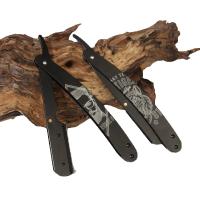 Maquinilla de afeitar manual para tallado de Metal, clip plegable antiguo, soporte para cuchillos de peluquería, afeitadora de cejas - details 5