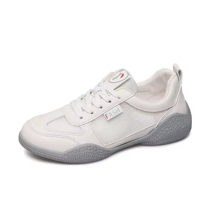 Nuevos zapatos blancos pequeños de malla, zapatos versátiles para papá para mujer, zapatos deportivos informales transpirables para correr para mujer - 1