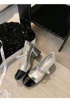 Nuevo francés Xiaoxiangfeng tacón grueso Mary Jane temperamento versátil color coincidencia de zapatos individuales de tacón alto - details 36