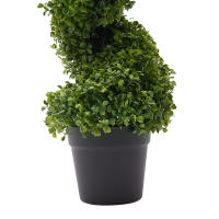 Planta en maceta de simulación en forma de torre de árbol en espiral de 2 piezas para decoración del hogar, vestíbulo, oficina, cocina, escuela, estudio, sala de estar 90 cm * 35,4 pulgadas - details 3