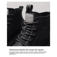 Botas Martin de suela blanda para hombres nuevos zapatos de cuero británicos de caña alta para hombres - details 1