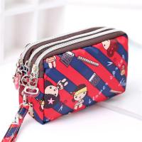 Bolsa de Teléfono Móvil de Estilo Corto para Mujer Bolso de Maquillaje de Moda con Cierre de Cremallera de Tres Capas - details 3