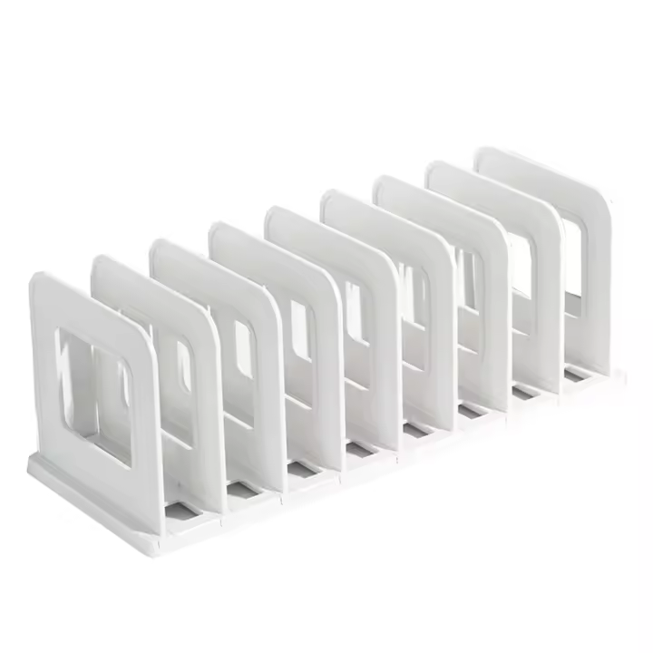 Sujetalibros desmontables ajustables, divisores antideslizantes, soporte para libros de escritorio, ahorro de espacio, soporte Vertical anticaída para libros en el aula - 1