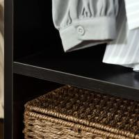 Armario de Ropa con Ruedas Organizador de Ropa de Dormitorio de 120x40x128cm en Negro - details 22