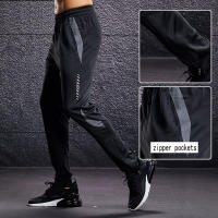 Pantalones Deportivos Para Hombre Con Bolsillos Y Cierre De Cremallera Para Correr Y Entrenar Fútbol Leggings De Fitness Talla Verdadera - details 6