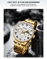 Reloj de Cuarzo CURREN 8427 Diseño de Negocios Elegante para Hombres Correa de Acero Inoxidable - details 3