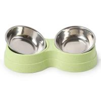 Cuencos Dobles para Mascotas Plato de Agua de Acero Inoxidable para Perros y Gatos - details 2