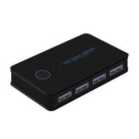 Conmutador USB 3,0 KVM, conmutador compartido, 2 entradas, 4 salidas, para ordenador portátil, PC, teclado, ratón, impresora - details 0