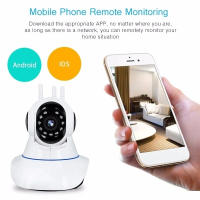 Cámaras de vigilancia interior doméstico 3 raíces antena WIFI Internet remoto inteligente Visión nocturna alarma vigilancia - details 4