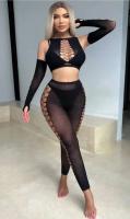 Ropa interior sexy para mujer, corsé ajustado, camiseta clásica sexy de manga corta a cuadros y conjunto de lencería con protectores de piernas sin forro - details 12