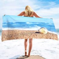 Toallas de baño sin arena de concha, toalla de Spa de playa, suave, absorbente, de gran tamaño, de secado rápido para piscina - details 8