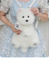 West Highland muñeca de simulación linda muñeca de perro de peluche al por mayor embalaje de caja de color de entrega de una pieza - details 8