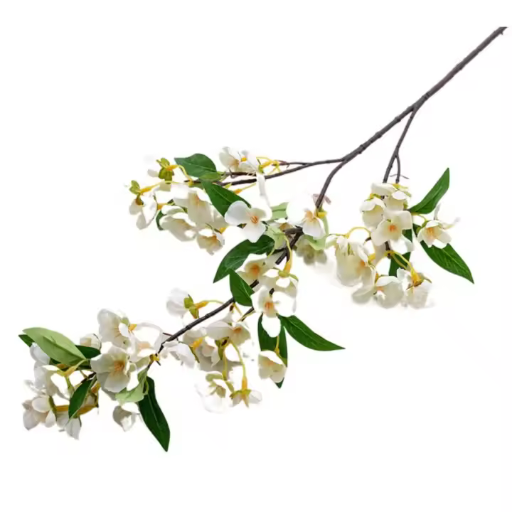 Flores artificiales elegantes de Begonia, simulación de tacto Real realista, flores de Malus, flores falsas hechas a mano, decoración de jardín al aire libre - 1