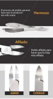 Herramienta integrada para manicura y pedicura de cutículas de uñas, alicates de tijera, cortador de bordes, 1 pieza - details 4