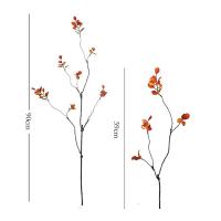 Ramo de plantas de hojas de otoño Retro, hoja de arce Artificial hecha a mano marchita, rama de hoja de arce falsa de 59cm/90cm de largo, decoración del hogar - details 0
