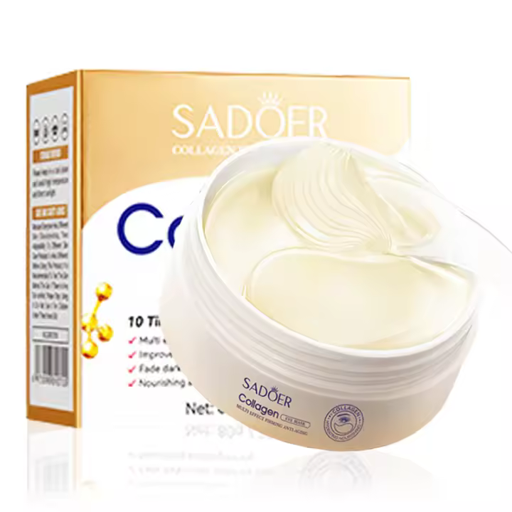 60 unids/caja SADOER mascarilla de colágeno para ojos antiojeras eliminación de ojos bolsas hidratantes parches para ojos mascarillas de Gel para ojos cuidado de la piel - 1