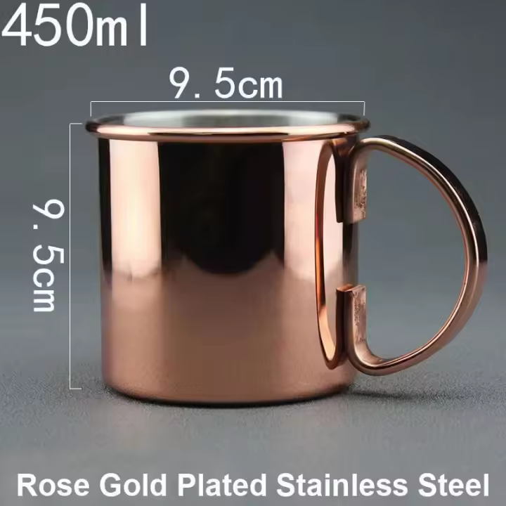 Moscow Mule PURE Tazas-Cyder-Shaped 100% Pure Solid 16 oz Tazas de cola Taza de cerveza de cobre - 1