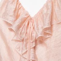 PB & ZA2025 vestido decorativo en capas con cuello en V ajustado temperamento Estilo de vacaciones falda larga novedad de verano llegada ropa de mujer - details 5