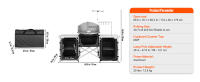 SucceBuy Mesa de cocina para acampar, estación de cocina plegable al aire libre con bolsa de almacenamiento, mesa de aluminio, configuración rápida para picnics - details 2