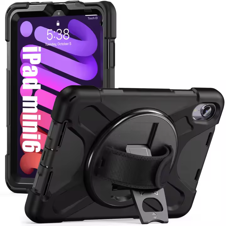 Blindado resistente a prueba de golpes Palm Band Correa para el hombro Soporte POS Tablet Cover para iPad Mini 6 Funda iPad Mini 7 Funda Mini A17 Pro - 1