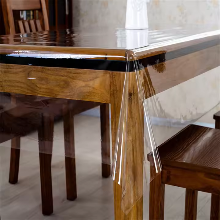 Estera impermeable cubierta de mesa de plástico mantel de vinilo Protector de almohadilla de escritorio fácil de limpiar - 1