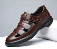 Nuevas Sandalias de Verano 2025 para Hombres Zapatos de Cuero Transpirable con la Suave Piel de Fondo Ideal para Negocios y Conducción - details 6