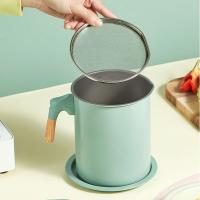 Olla de filtro de aceite de gran capacidad, contenedor de almacenamiento, colador, bandeja, filtro de aceite, hogar, nuevo, 1.4L, 1.7L - details 4