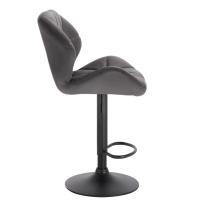 Silla de Bar de Terciopelo Ajustable con Vólante Base de Pie de Acero con Levantamiento de Gas para Desayuno y Comedor - details 2
