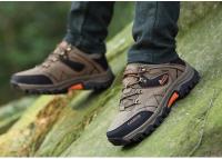 Zapatillas de deporte para hombre, montañismo, cuero impermeable, senderismo, invierno cálido para hombre, botas de nieve, zapatos de trekking al aire libre - details 3