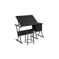 Mesa de Dibujo Inclinable Mesa de Pintura Multifuncional Escritorio con Tapa de Cristal 104x 60x 80cm para Arte Estudio con Tablero Ajustable de 0 °   un 60 ° - details 9
