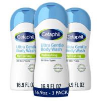 Cetaphil Ultra Gentle Body Wash, aroma refrescante para pieles secas a normales y sensibles, paquete de 3 de 16,9 oz, con aloe vera, - details 0