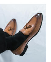 Zapatos casuales de negocios de moda británica, zapatos de hombre versátiles, zapatos de cuero de moda. - details 11
