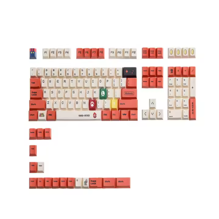 Material PBT Mario keycap sublimación de cinco lados Teclado mecánico DIY original altamente personalizado keycap（Teclado no incluido) - 1