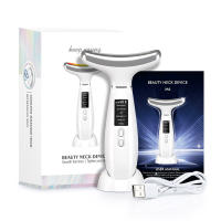 Máquina de estiramiento facial para cuello, masajeador facial de microcorriente, terapia de fotones Led, vibración, antiarrugas, removedor de doble mentón, caliente y refrescante - details 13