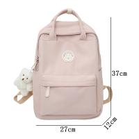 Mochila de gran capacidad para mujer, morral escolar de viaje de negocios, resistente al agua, color negro - details 3