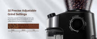 Molinillo de Café Eléctrico 32 Tamaños de Molienda Molinillo de Habas para Uso Doméstico con Botón de Limpieza - details 2