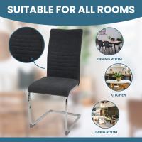 Silla Cantilever Juego de 4 Sillas Gris, SGS probado - details 5