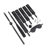 Juego de Cuero Leten Fantasía Adulta de Boundage con Manos y Tobillos Juguete Sensorial para Parejas - details 0