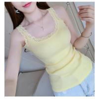 Tops negros, camiseta sin mangas de verano para mujer con Top de encaje, ropa interior roja, camisolas de encaje, ropa interior holgada, chaleco para mujer - details 6