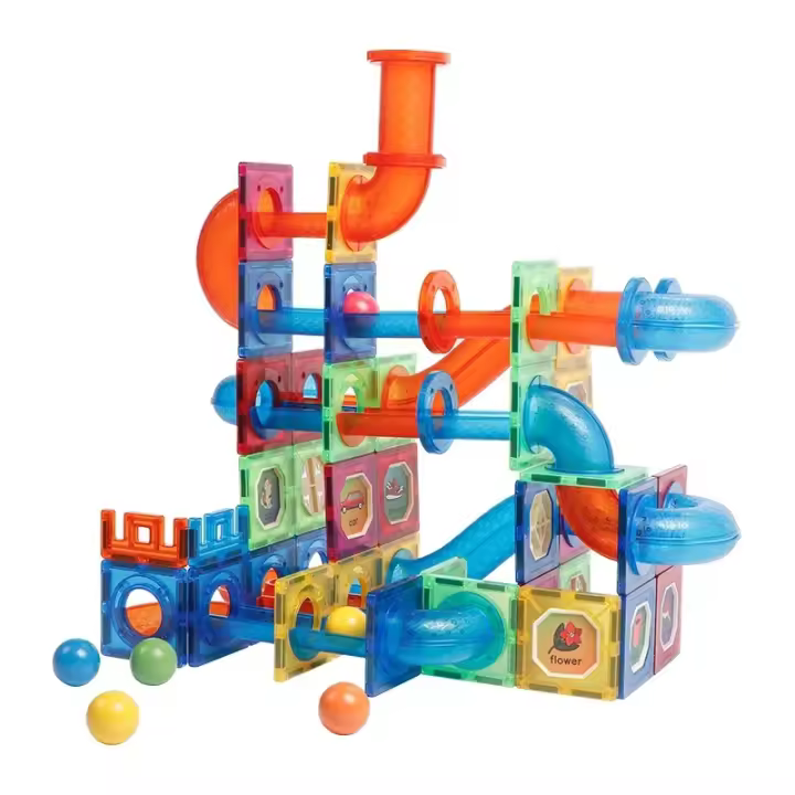 Bloques de Construcción Magnéticos Romboss 171PCS Juguetes Educativos para Niños Asamblea de Haces de Pipa de Bola Color Ventana Carreras Juegos Creativos de Pensamiento Cognitivo Flexible - 1