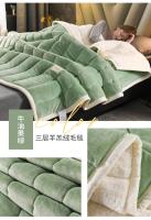 Manta gruesa de lana para niños y adultos, edredón grueso de lana suave y cálido, para invierno - details 14