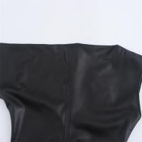 - Top de falda con cuello oblicuo de color sólido para mujer, informal, sin mangas, asimétrico, de verano 2025 - details 3