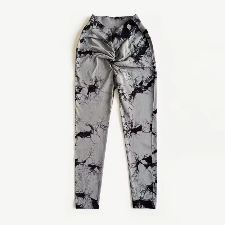 Tie Dye Sport Leggings Mujeres Scrunch Butt V-Belt Pantalones de yoga sin costura Fitness Running Medias - 1