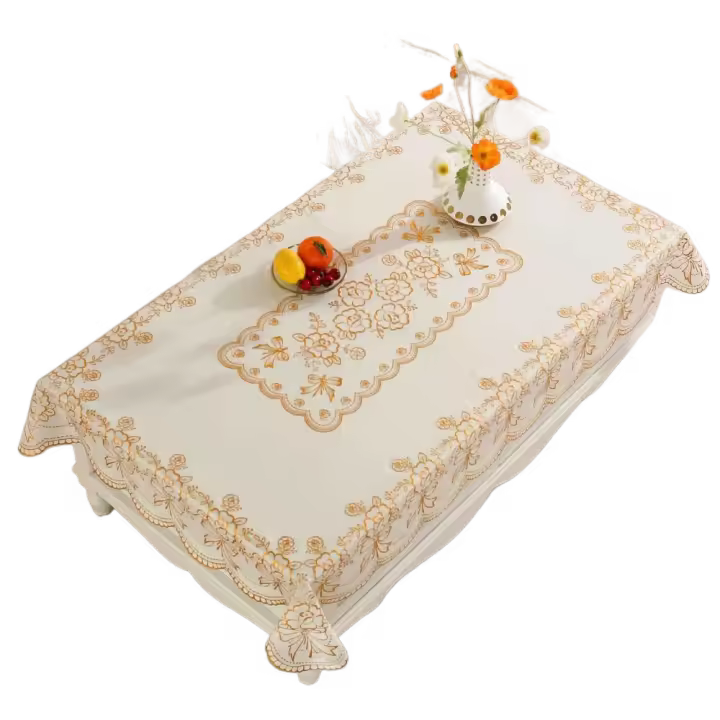 Suministros para fiestas, mantel de PVC de estilo europeo, cubierta de mesa más gruesa a prueba de aceite, almohadilla de mesa rectangular impermeable para el hogar - 1