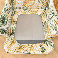 Funda para silla con respaldo alto y estampado elástico, funda para sillón con ala de un solo asiento, forma de 2 piezas - details 12