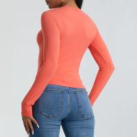 Camiseta de Yoga de Nylon Transpirable y Secado Rápido Top de Gimnasio para Mujeres con Estilo Delgado y Adelgazante Ideal para Primavera/Verano - details 2