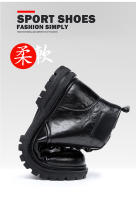 Nuevos y versátiles zapatos de cuero de terciopelo de caña alta botas cortas de moda - details 12